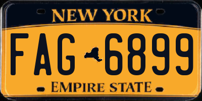 NY license plate FAG6899