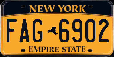 NY license plate FAG6902