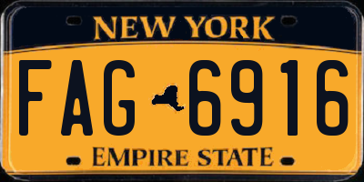 NY license plate FAG6916