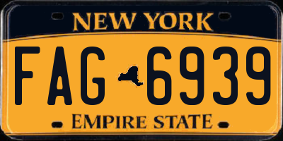 NY license plate FAG6939