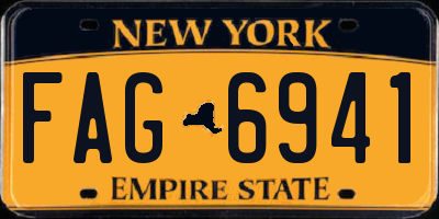 NY license plate FAG6941