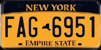 NY license plate FAG6951