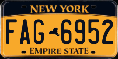 NY license plate FAG6952