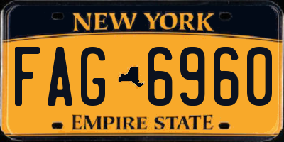 NY license plate FAG6960