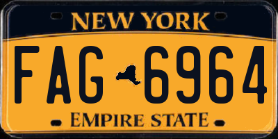 NY license plate FAG6964