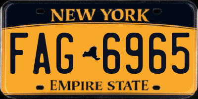 NY license plate FAG6965