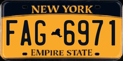 NY license plate FAG6971