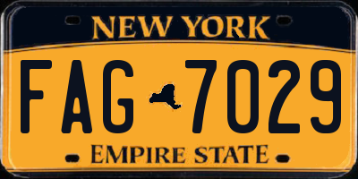 NY license plate FAG7029