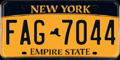 NY license plate FAG7044