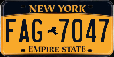 NY license plate FAG7047