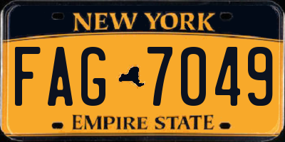 NY license plate FAG7049