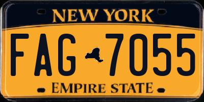 NY license plate FAG7055