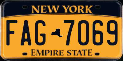 NY license plate FAG7069