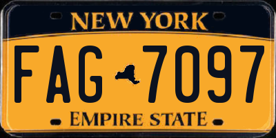 NY license plate FAG7097