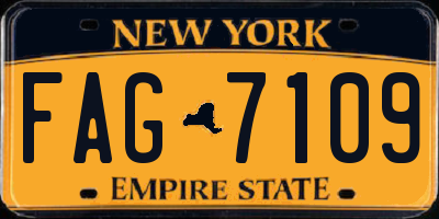 NY license plate FAG7109