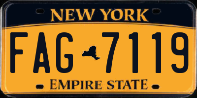 NY license plate FAG7119