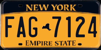 NY license plate FAG7124