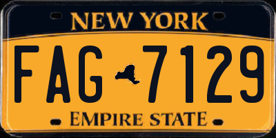 NY license plate FAG7129