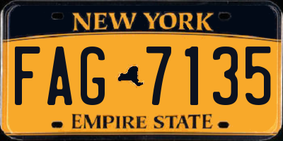 NY license plate FAG7135