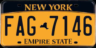 NY license plate FAG7146