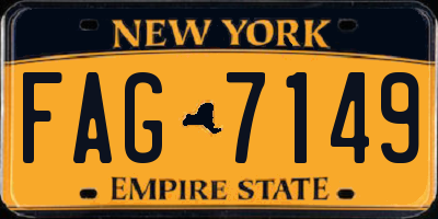 NY license plate FAG7149