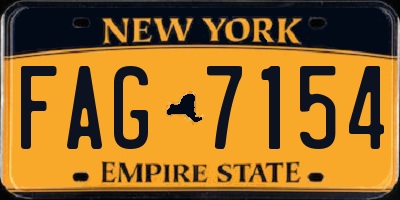 NY license plate FAG7154