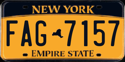 NY license plate FAG7157