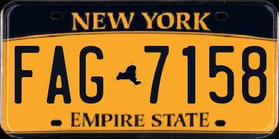 NY license plate FAG7158