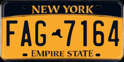 NY license plate FAG7164