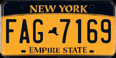 NY license plate FAG7169