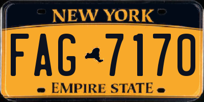 NY license plate FAG7170