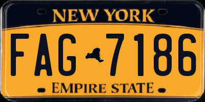NY license plate FAG7186