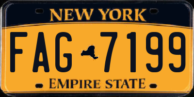 NY license plate FAG7199