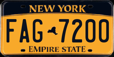 NY license plate FAG7200