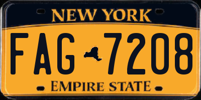 NY license plate FAG7208