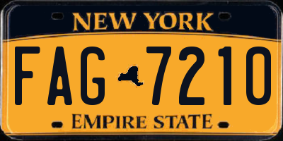 NY license plate FAG7210