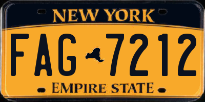 NY license plate FAG7212