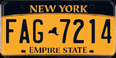 NY license plate FAG7214