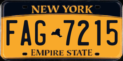 NY license plate FAG7215