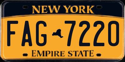 NY license plate FAG7220