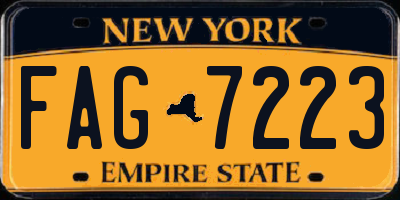 NY license plate FAG7223