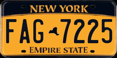 NY license plate FAG7225