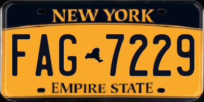 NY license plate FAG7229