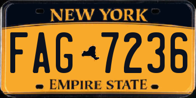 NY license plate FAG7236