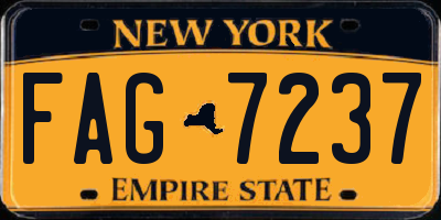 NY license plate FAG7237