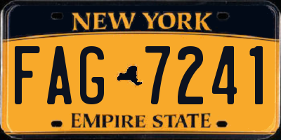 NY license plate FAG7241