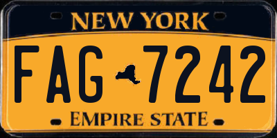 NY license plate FAG7242