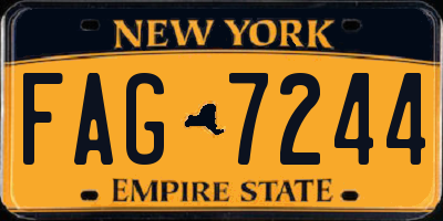 NY license plate FAG7244