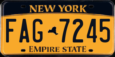 NY license plate FAG7245