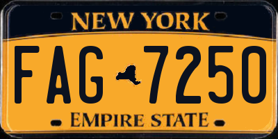 NY license plate FAG7250